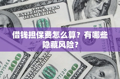 济南借钱担保费怎么算？有哪些隐藏风险？