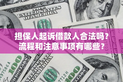 济南担保人起诉借款人合法吗？流程和注意事项有哪些？