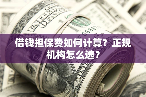 济南借钱担保费如何计算？正规机构怎么选？
