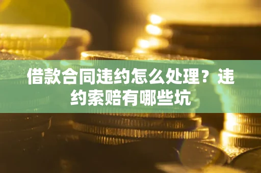济南借款合同违约怎么处理？违约索赔有哪些坑