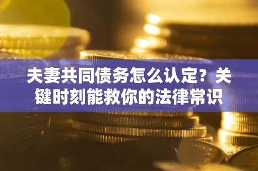济南夫妻共同债务怎么认定？关键时刻能救你的法律常识