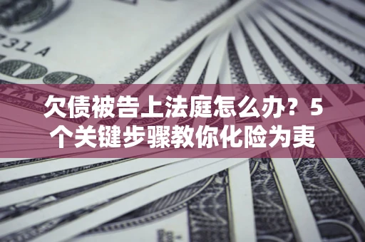 济南欠债被告上法庭怎么办？5个关键步骤教你化险为夷